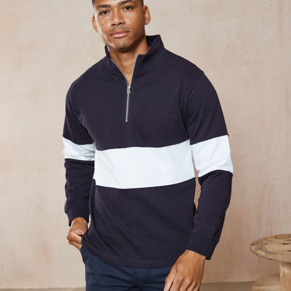 Panelled ¼ zip Thumbnail