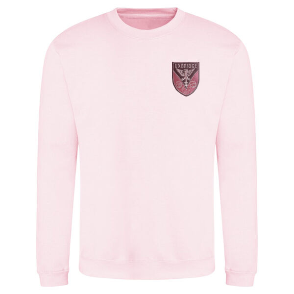 Uxbridge FC - Official Pink Embroidered Sweatshirt Thumbnail